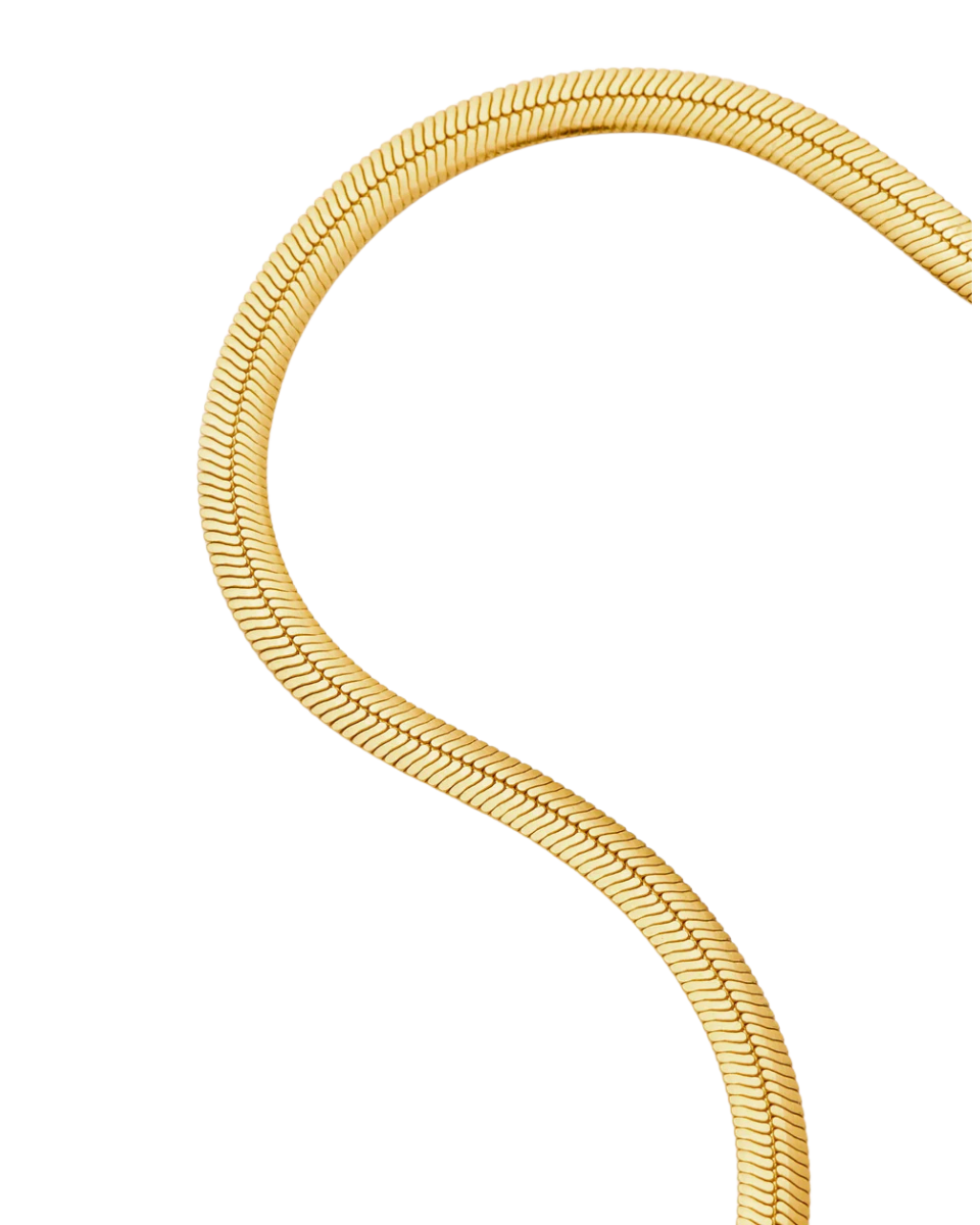 Herringbone Chain in Gold