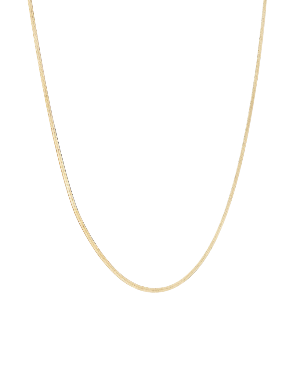 Herringbone Medium Chain in Gold