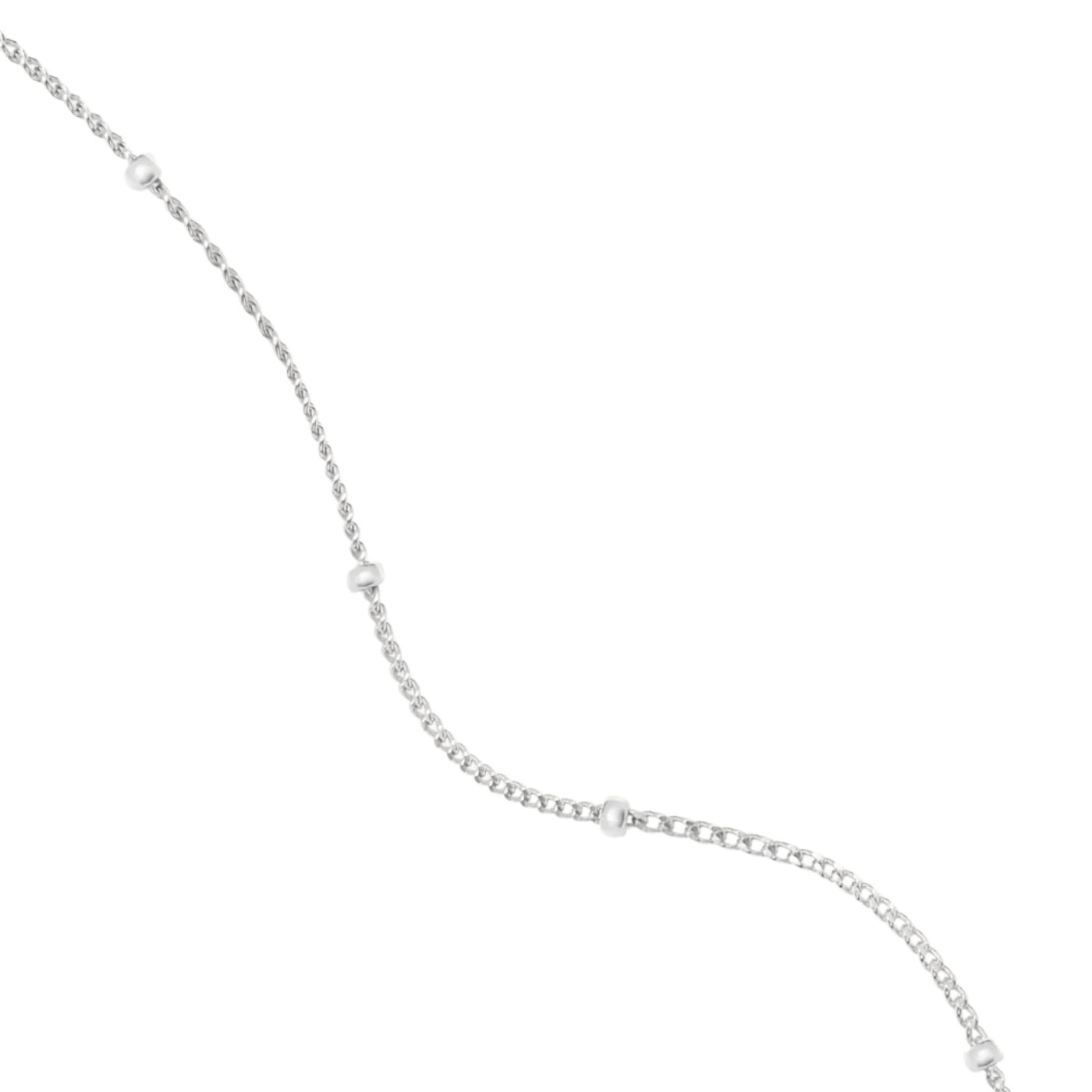 Bobble Chain Necklace in Sterling Silver