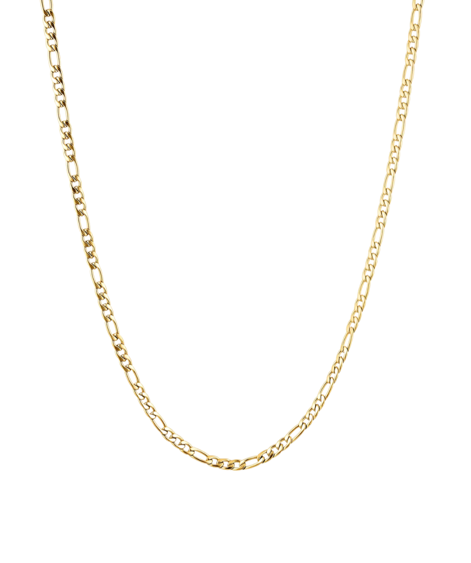 18k Gold Figaro Chain Necklace