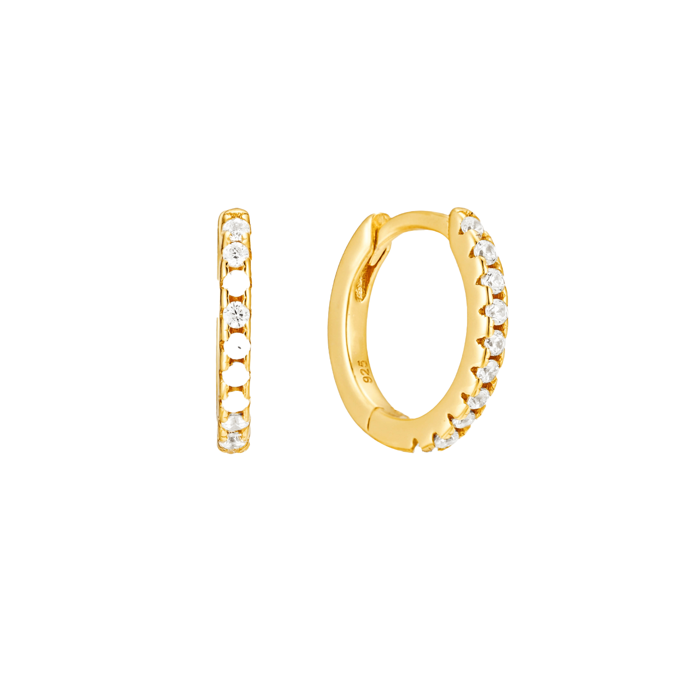 Zirconia Medium Tube Hoops