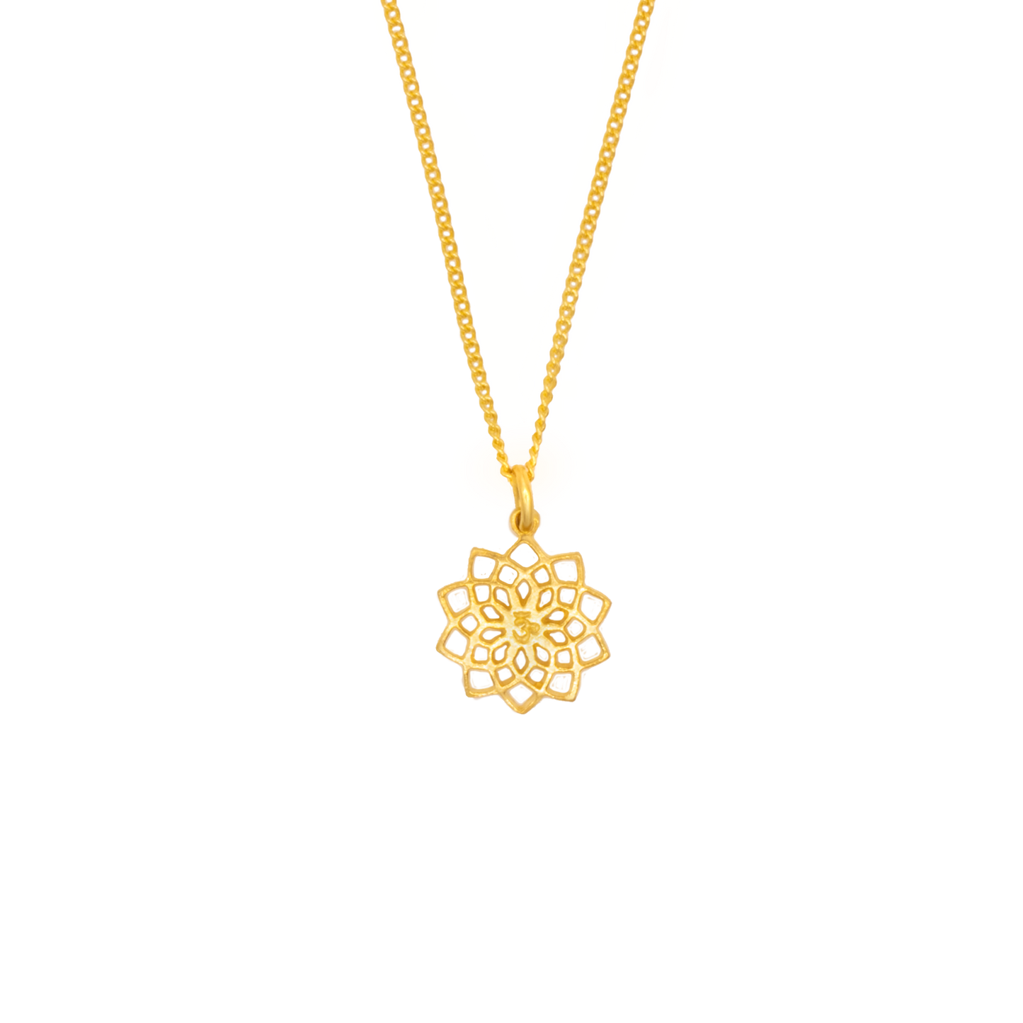 Gold Mandala Pendant Necklace
