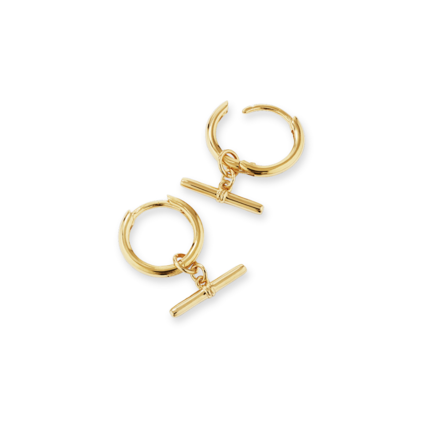 Dune Gold T Bar Earrings