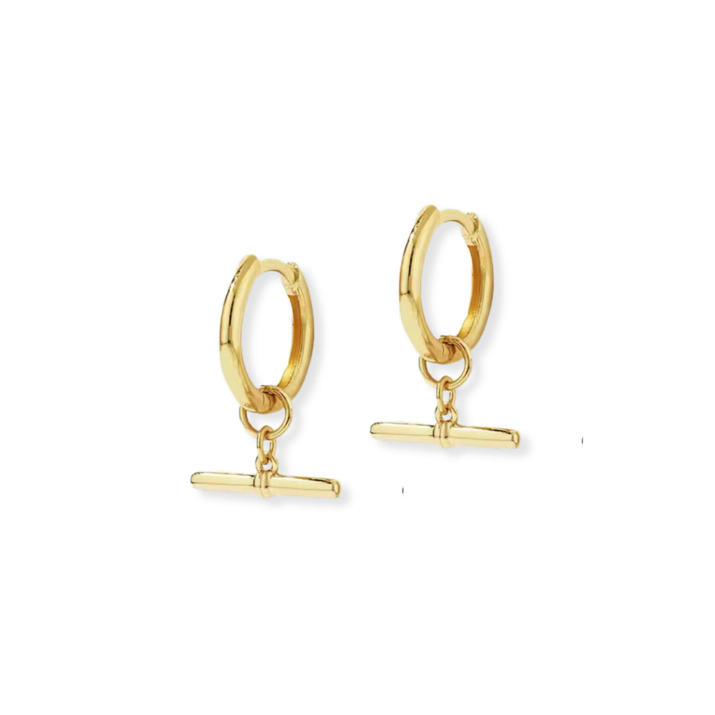 Dune Gold T Bar Earrings