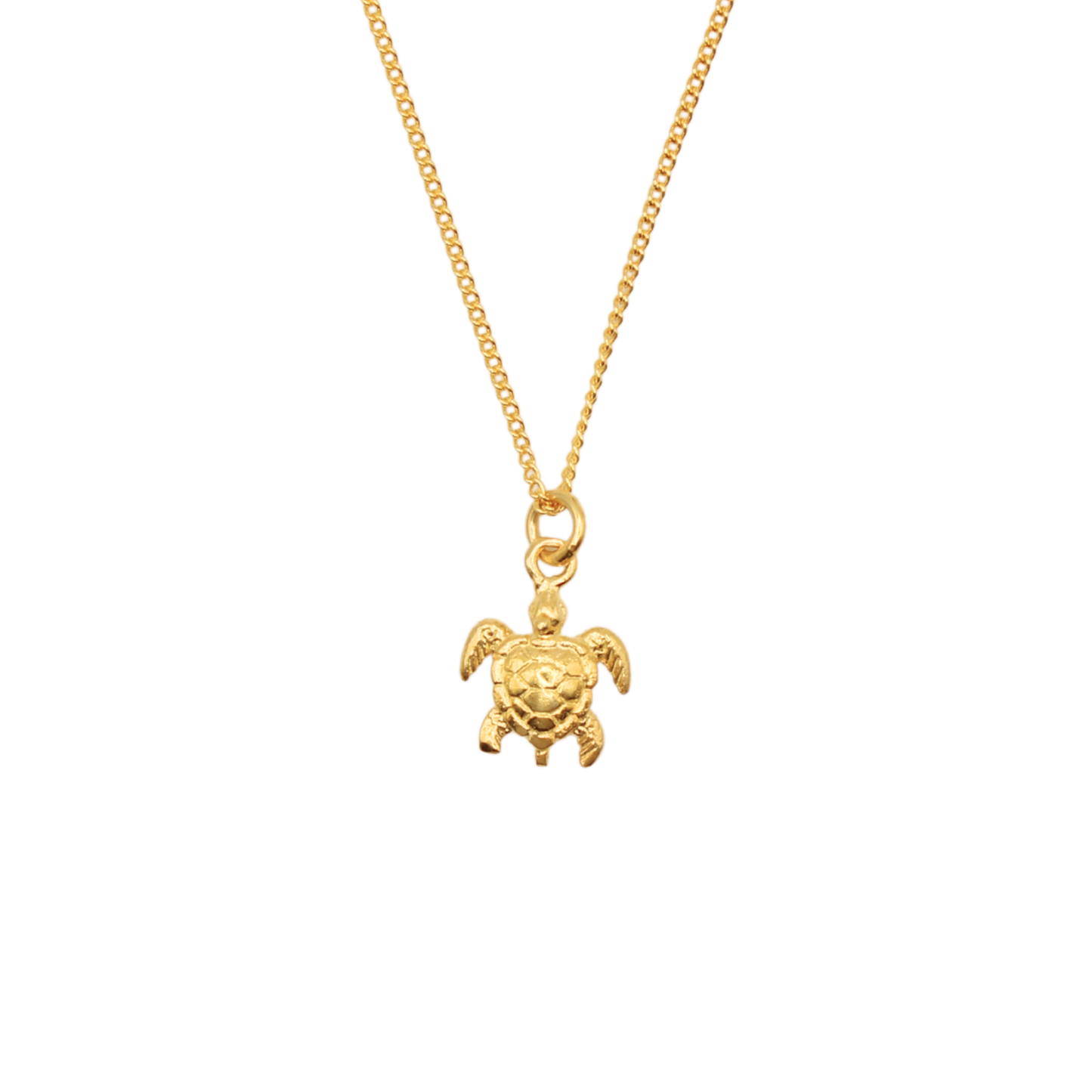 Gold Turtle Pendant Necklace