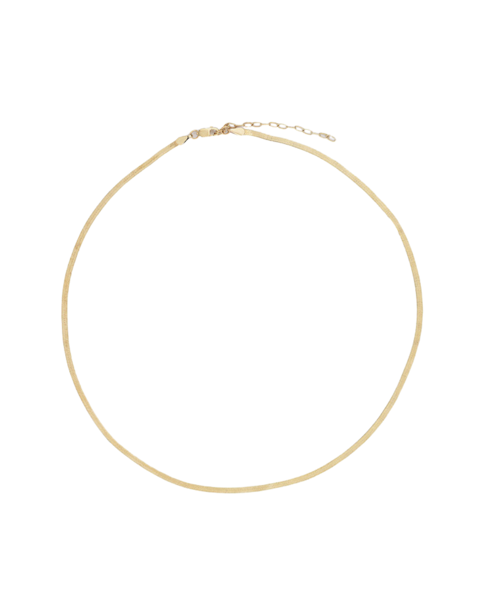 Herringbone Medium Chain in Gold