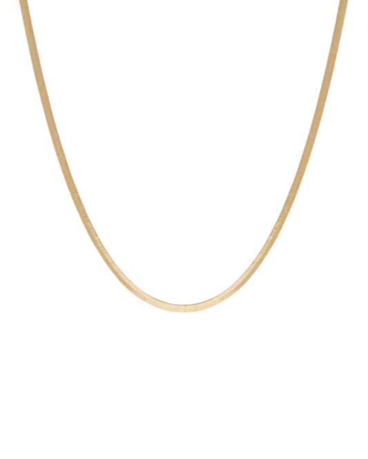 Herringbone Medium Chain in Gold