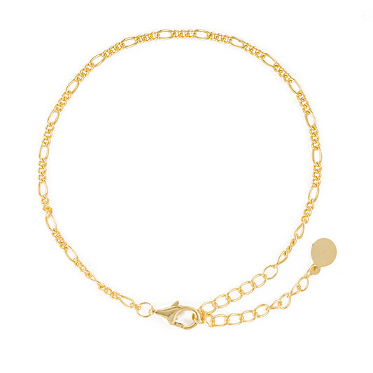 Figaro Bracelet in Gold