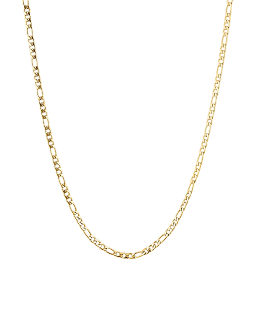 18k Gold Figaro Chain Necklace
