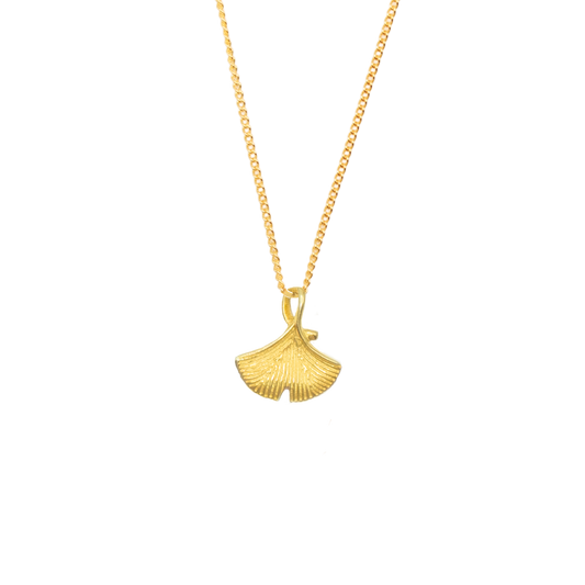 Ginkgo Leaf Pendant Necklace
