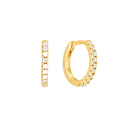 Zirconia Medium Tube Hoops