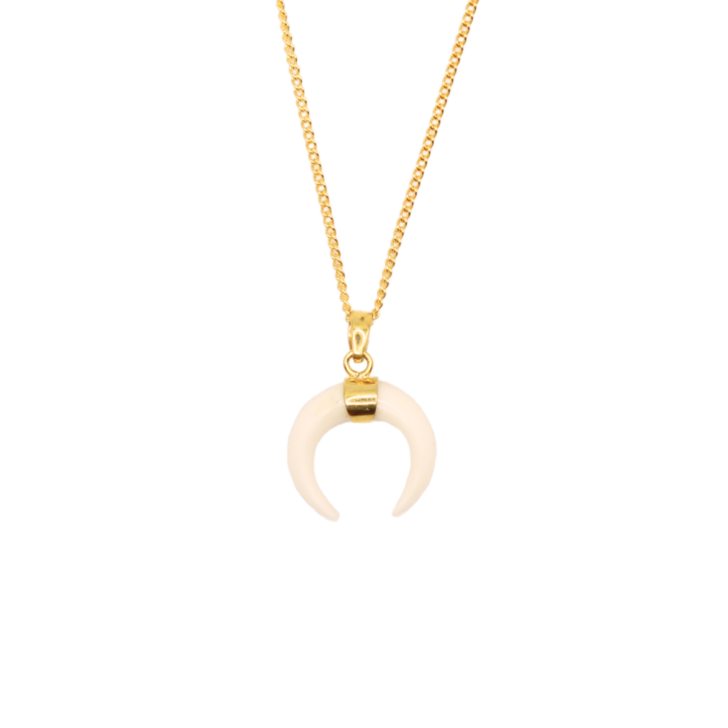 Gold Mini Crescent Moon Necklace