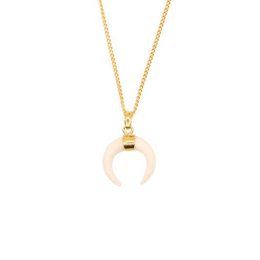 Gold Mini Crescent Moon Necklace