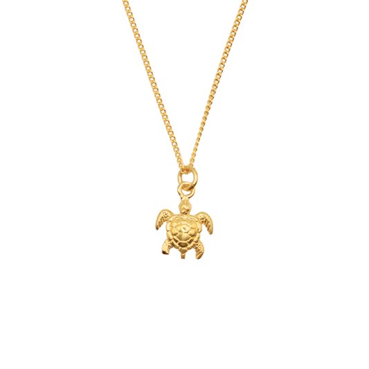 Gold Turtle Pendant Necklace