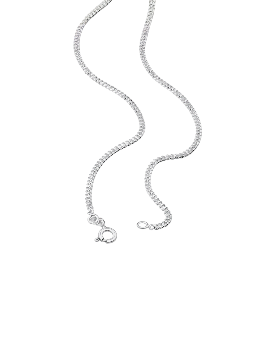 Curb Mini Chain in Sterling Silver